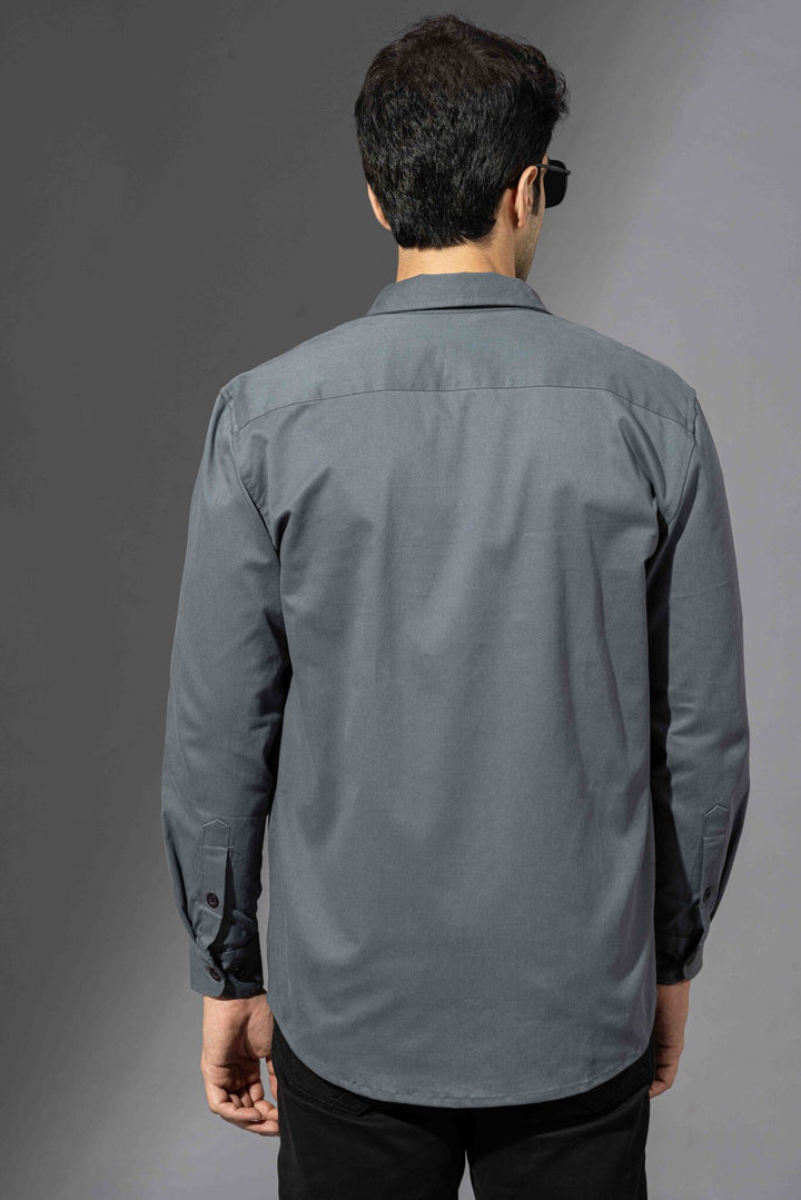 Blue Double Pocket Over Shirt