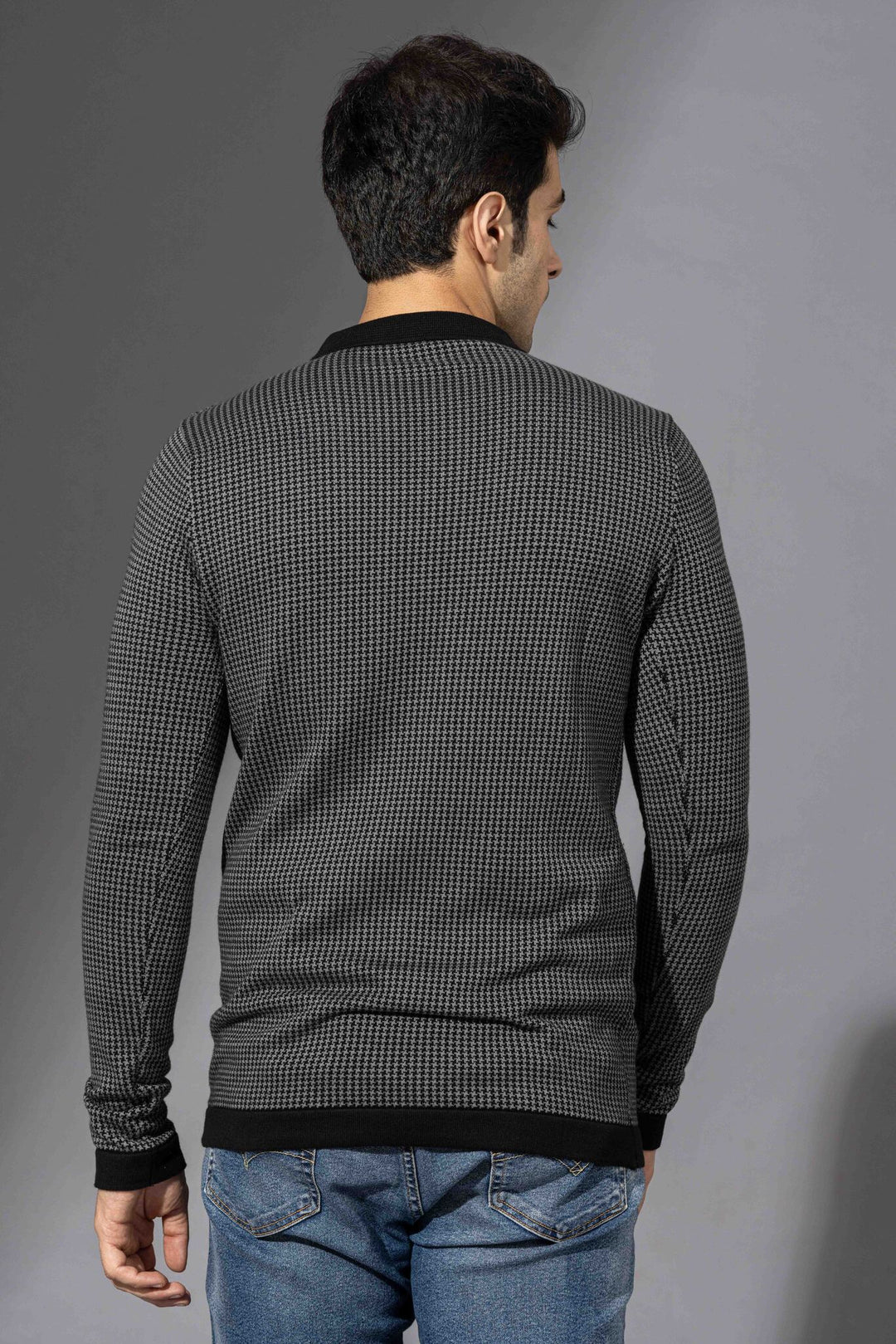 Grey Premium Flat Knit Polo T-Shirt