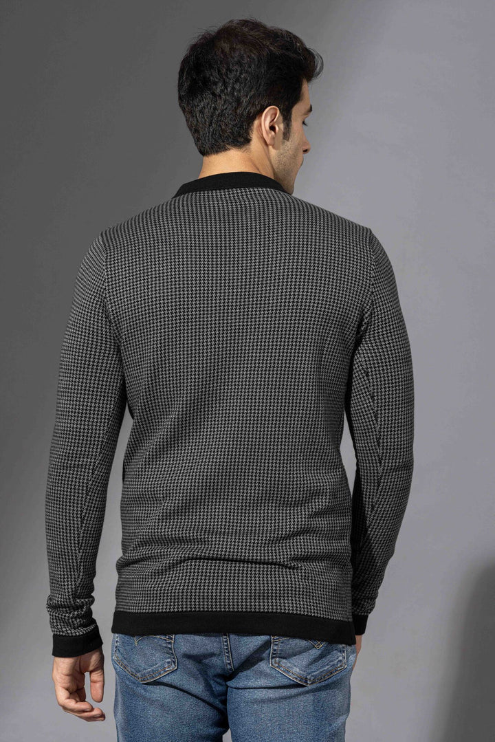 Grey Premium Flat Knit Polo T-Shirt
