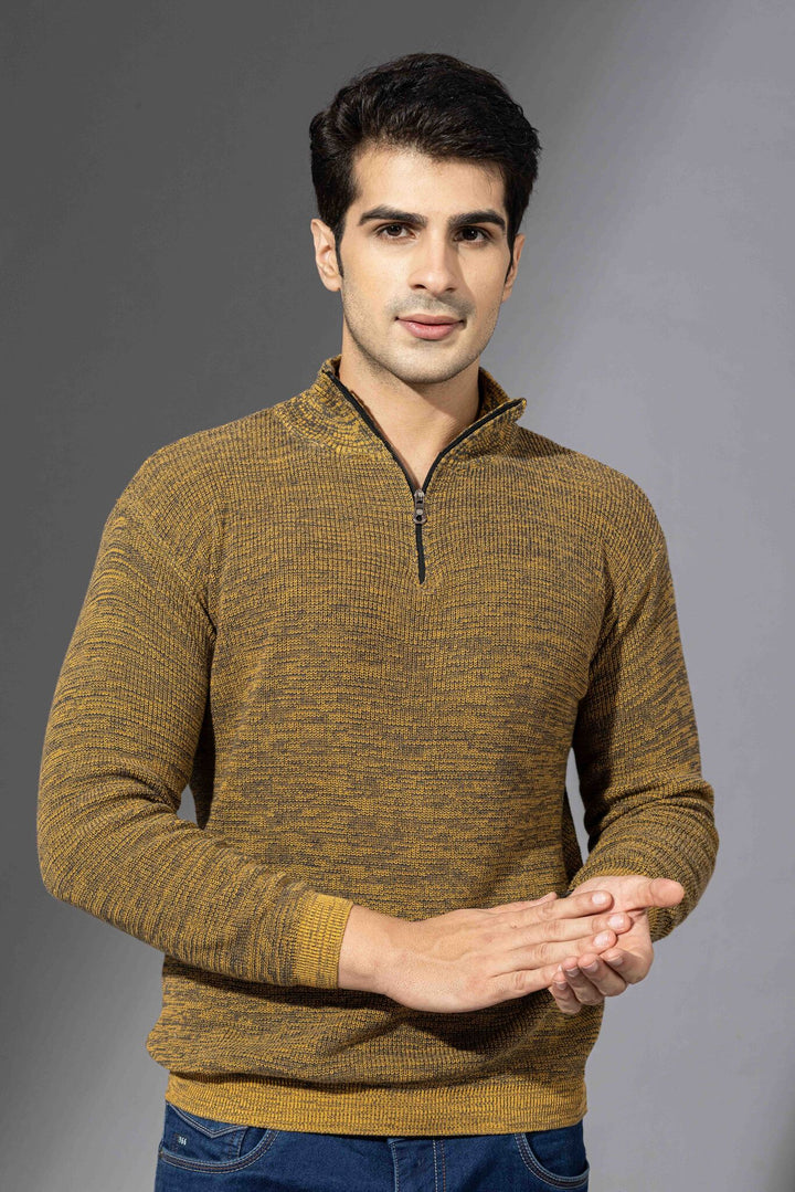 Yellow Premium Flat Knit Polo T-Shirt