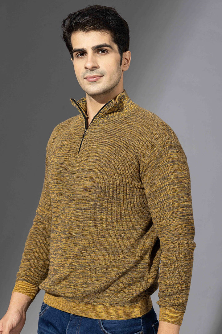 Yellow Premium Flat Knit Polo T-Shirt
