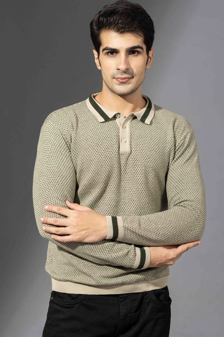 Green Premium Flat Knit Polo T-Shirt