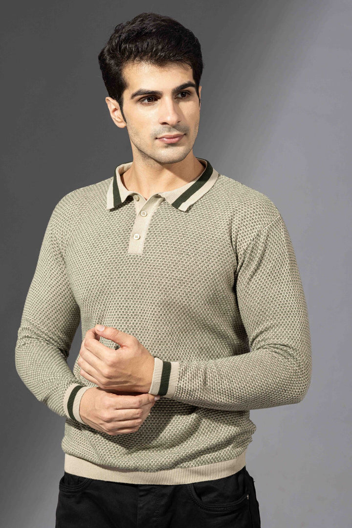 Green Premium Flat Knit Polo T-Shirt