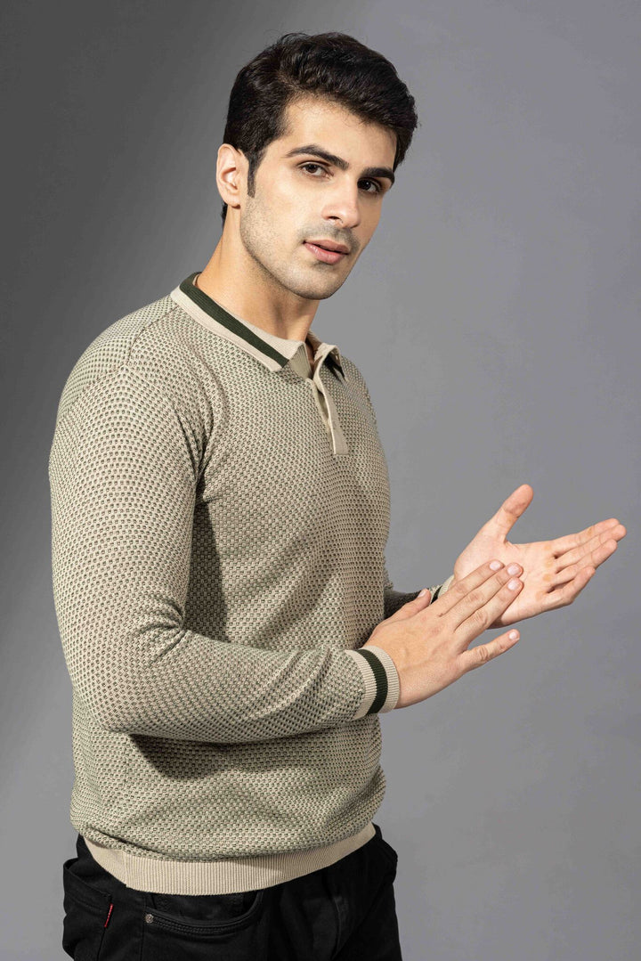 Green Premium Flat Knit Polo T-Shirt