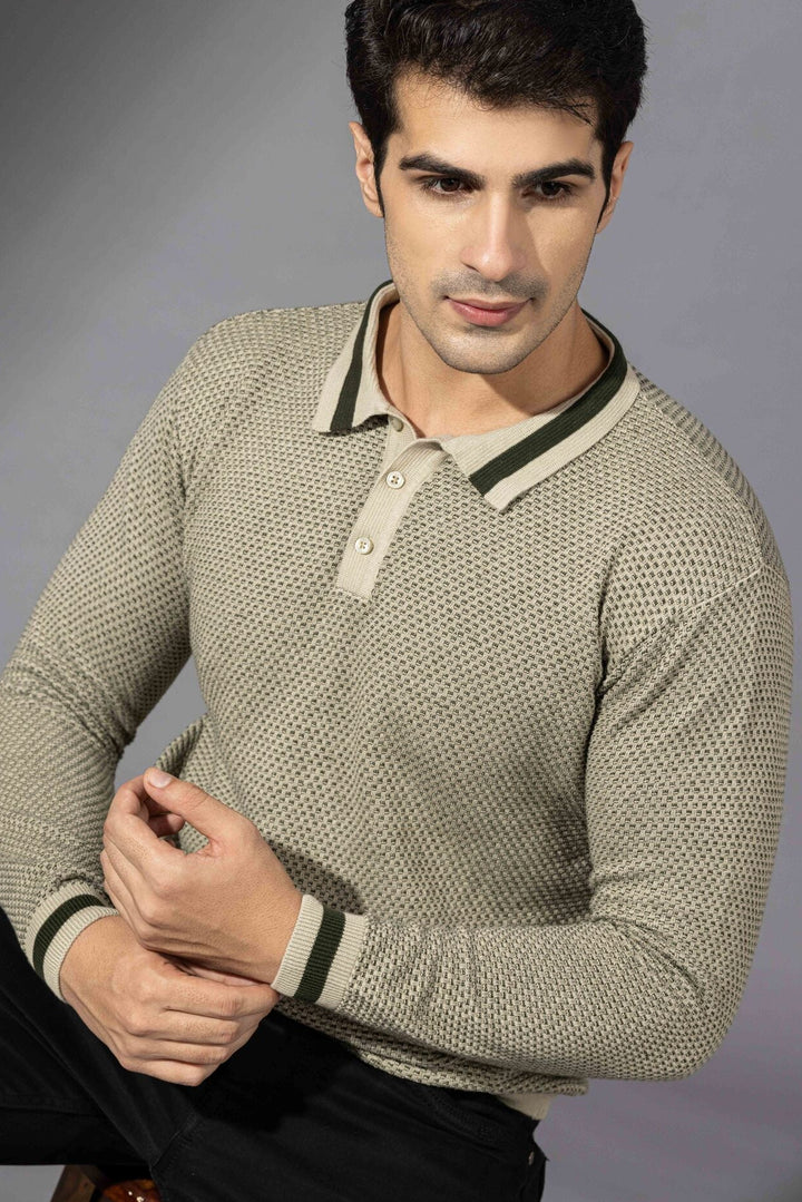Green Premium Flat Knit Polo T-Shirt