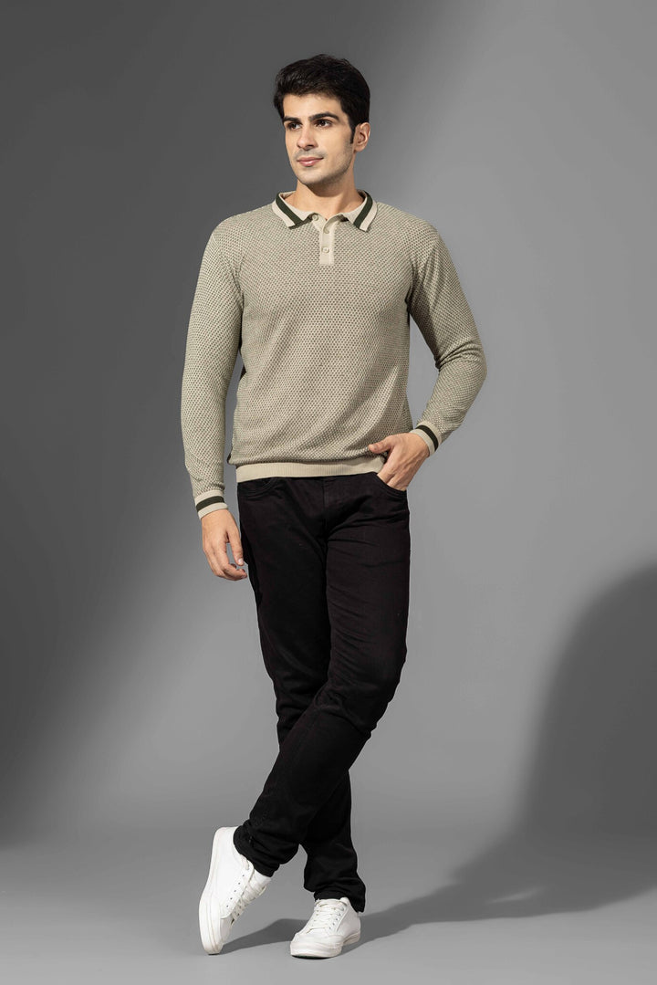 Green Premium Flat Knit Polo T-Shirt