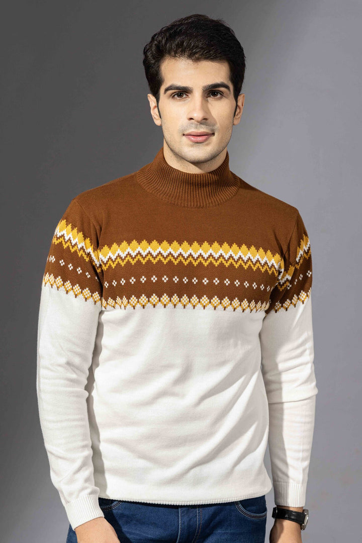 White Brown Premium Flat Knit T-Shirt