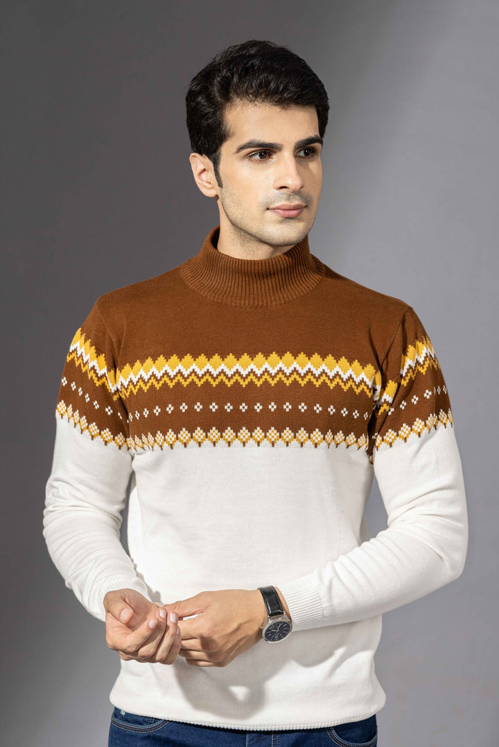 White Brown Premium Flat Knit T-Shirt