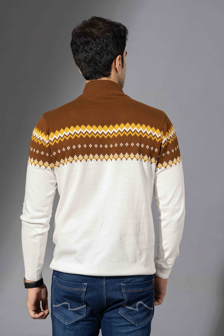 White Brown Premium Flat Knit T-Shirt