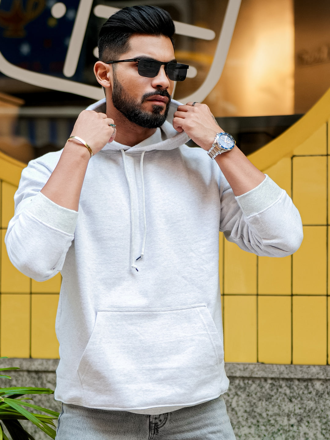 Essential White Full Sleeve Hoodie