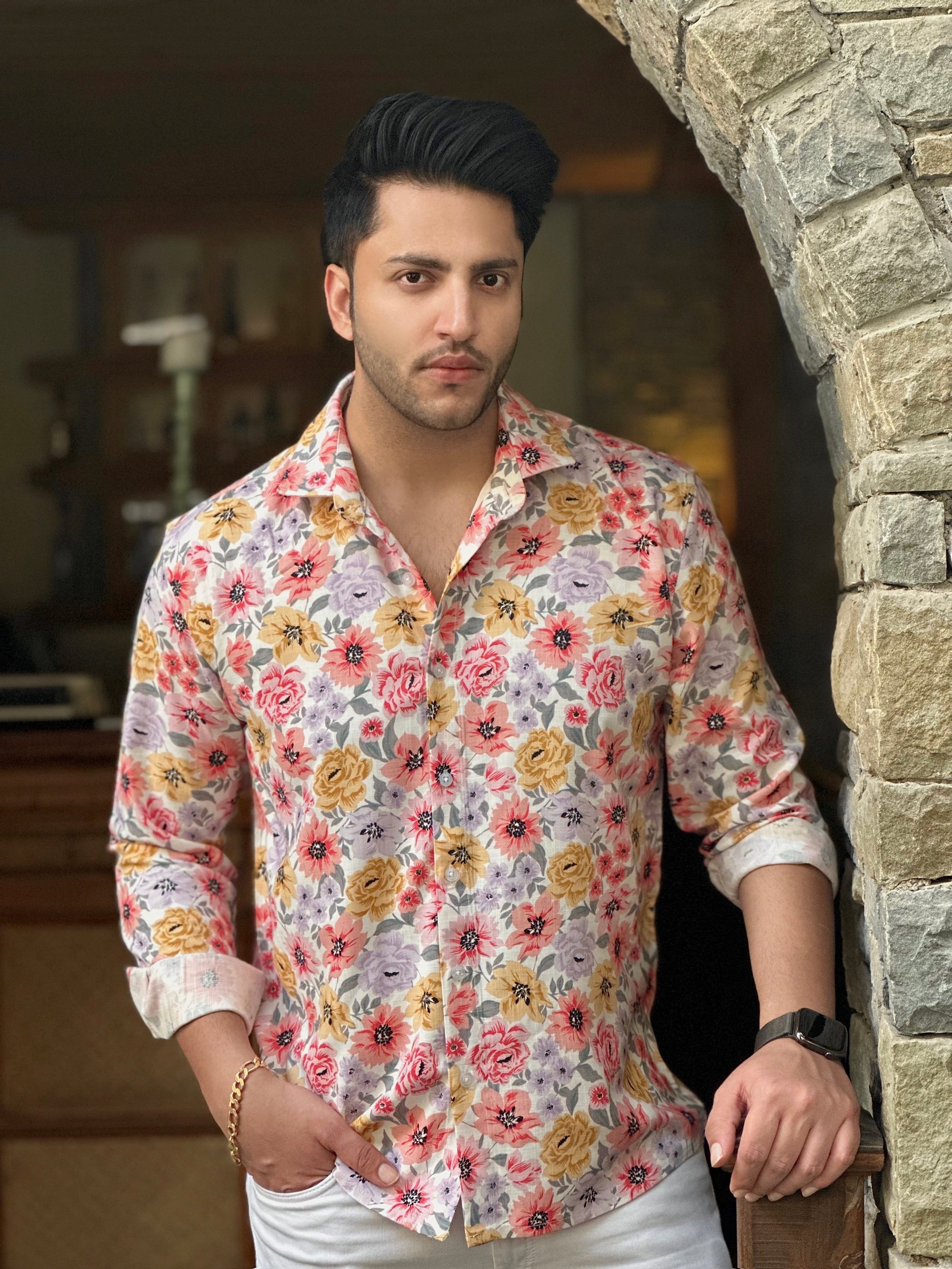 Floral shop print shirt
