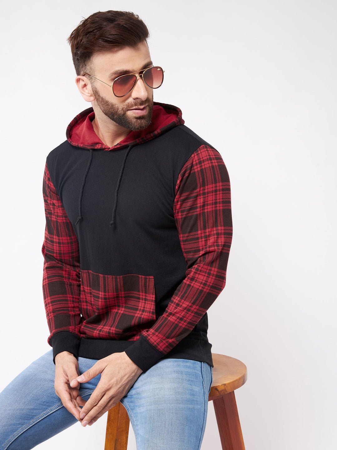 Cotton Blend Hooded Neck