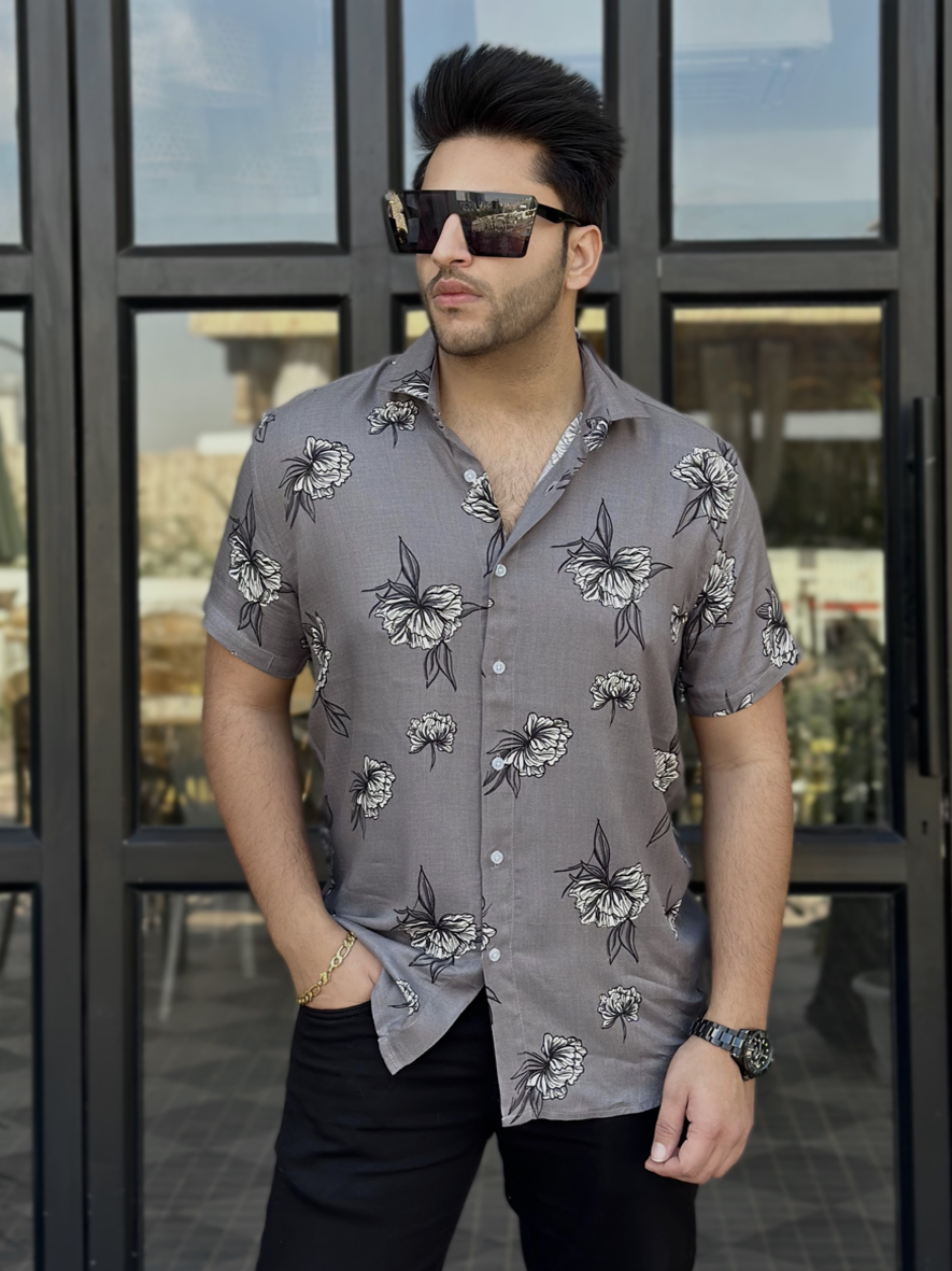 Half sleeve deals floral shirt