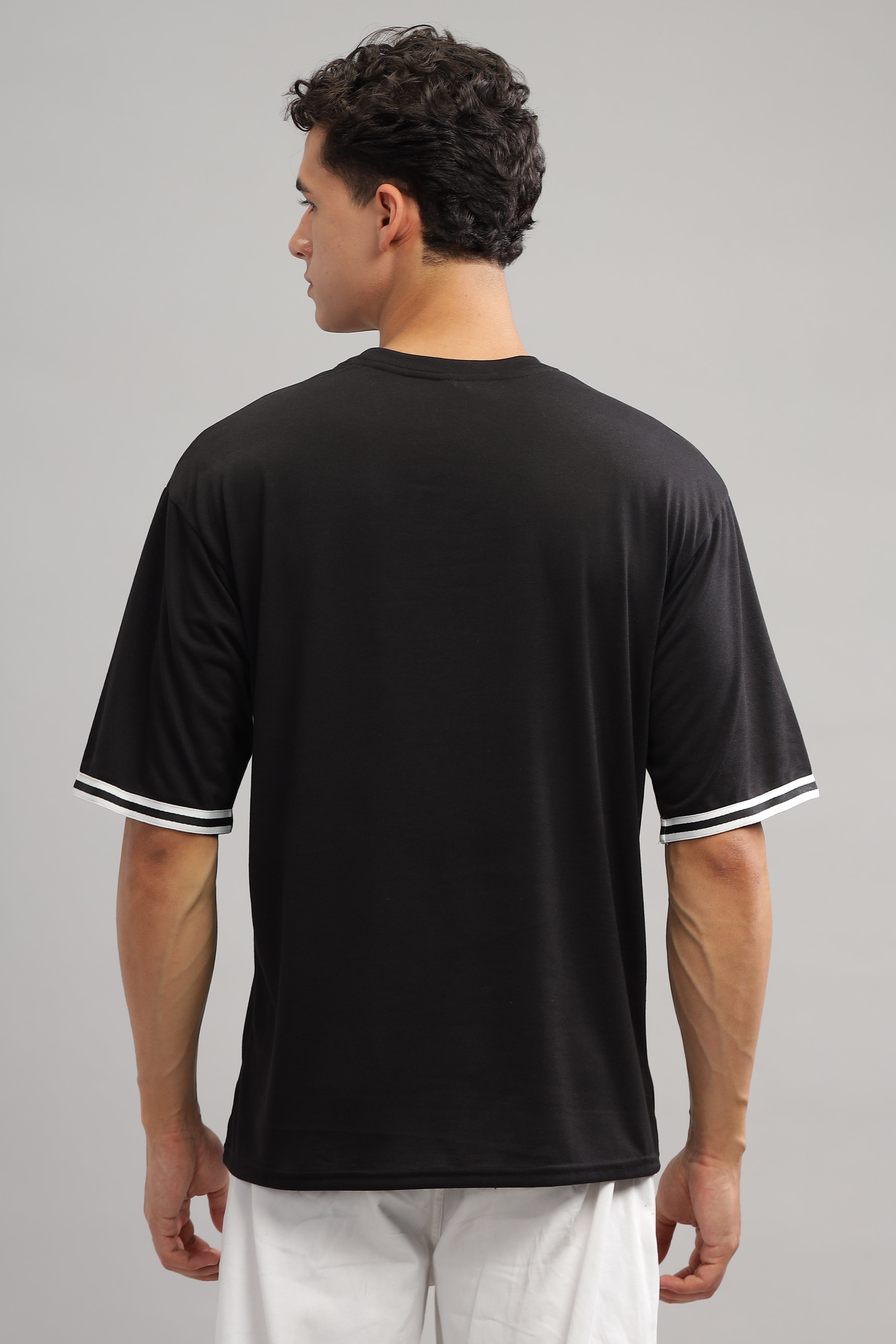 Black Oversized Go Fast Printed T-Shirt