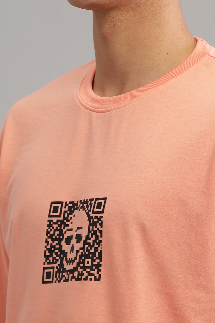 Coral Black Oversized "Skeleton" T-Shirt