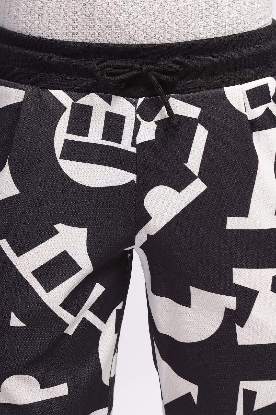 Black Digital Printed Summer Short
