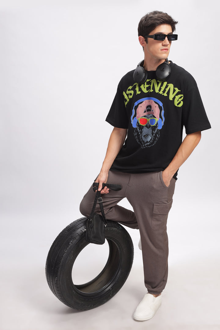 Brown Cargo Style Track Pants