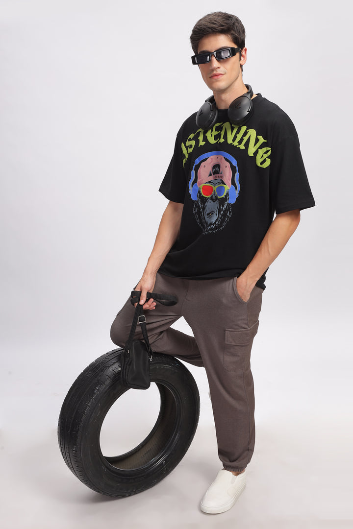Brown Cargo Style Track Pants