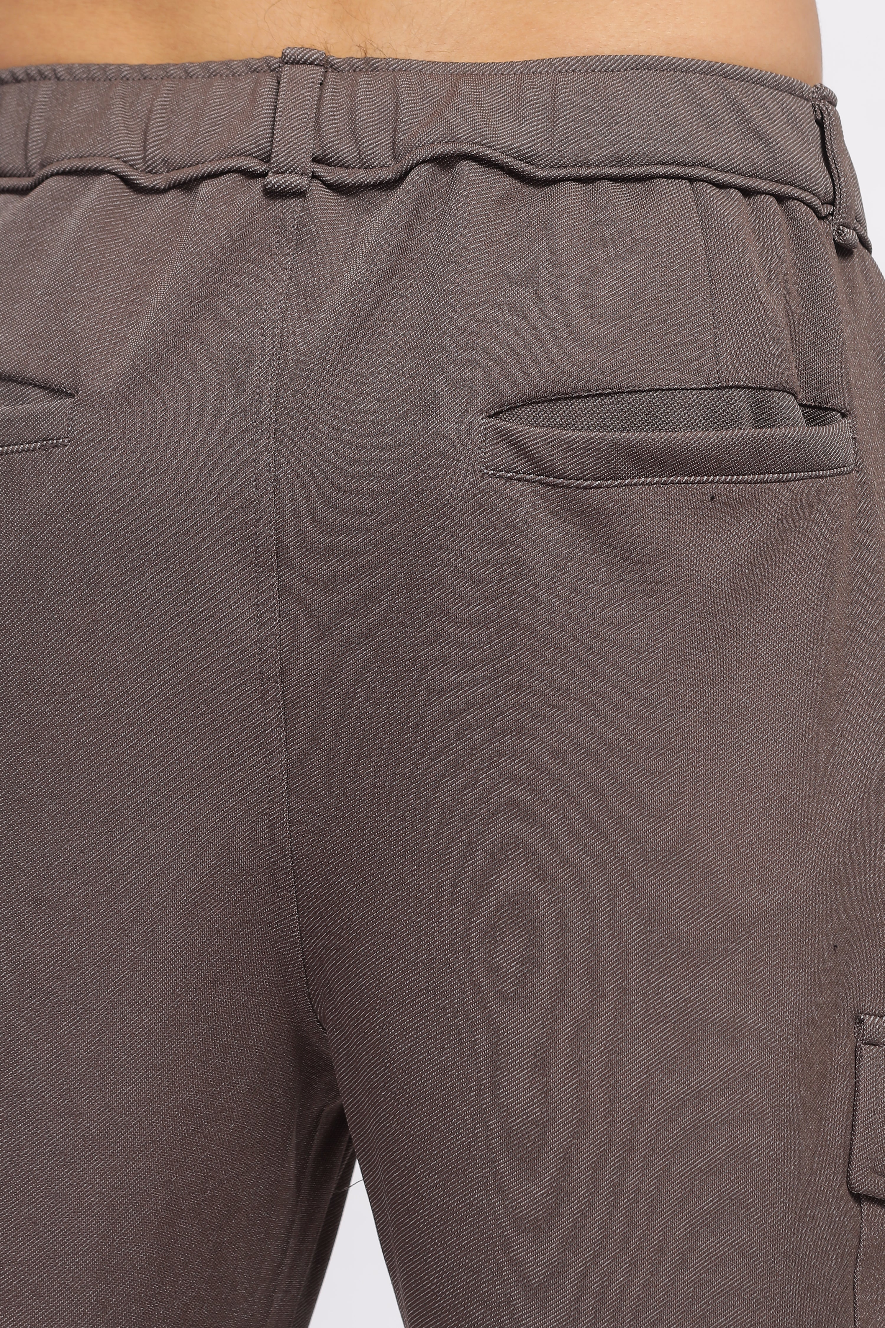 Brown Cargo Style Track Pants