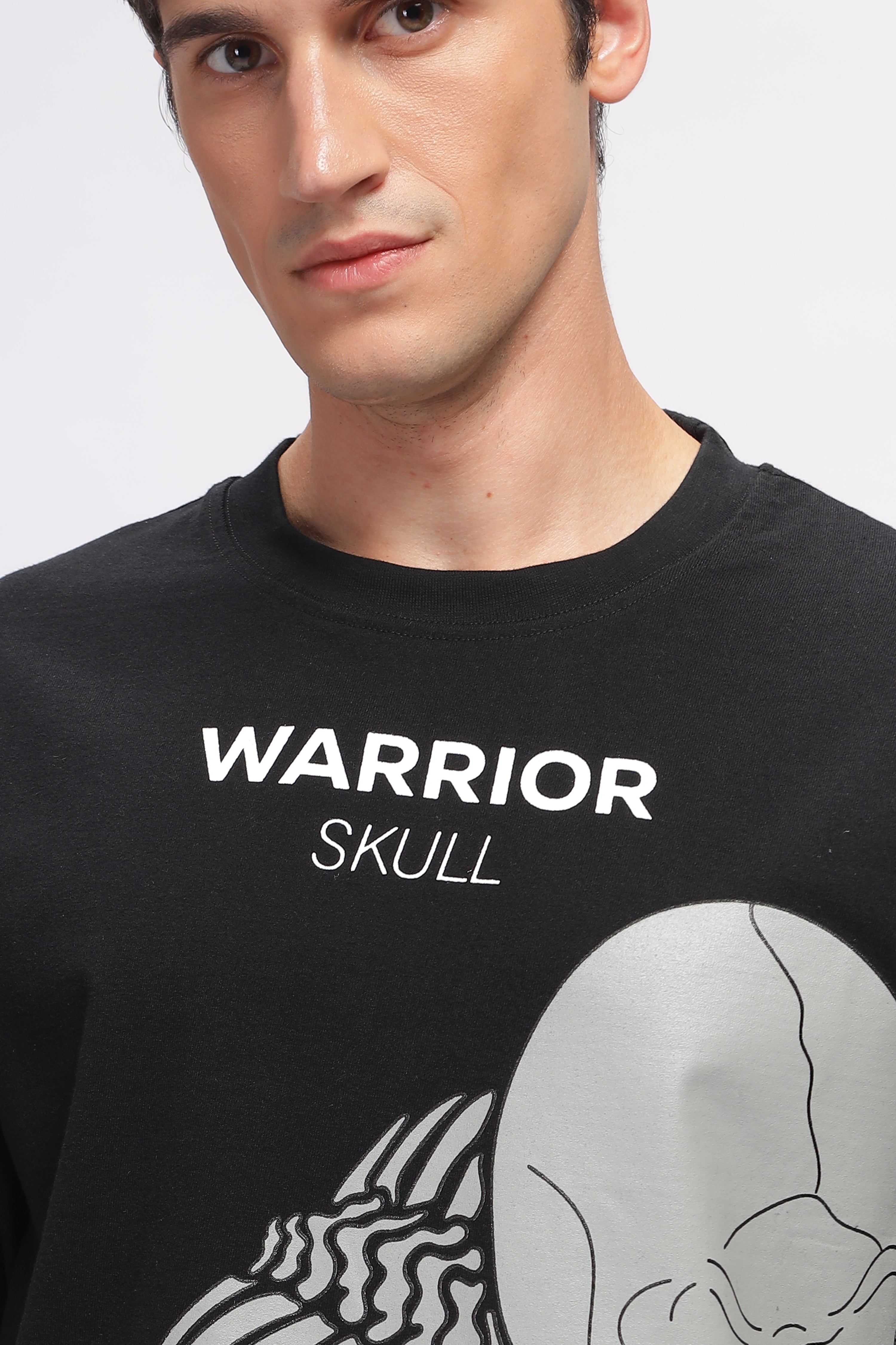 Black Oversized Printed T-Shirt