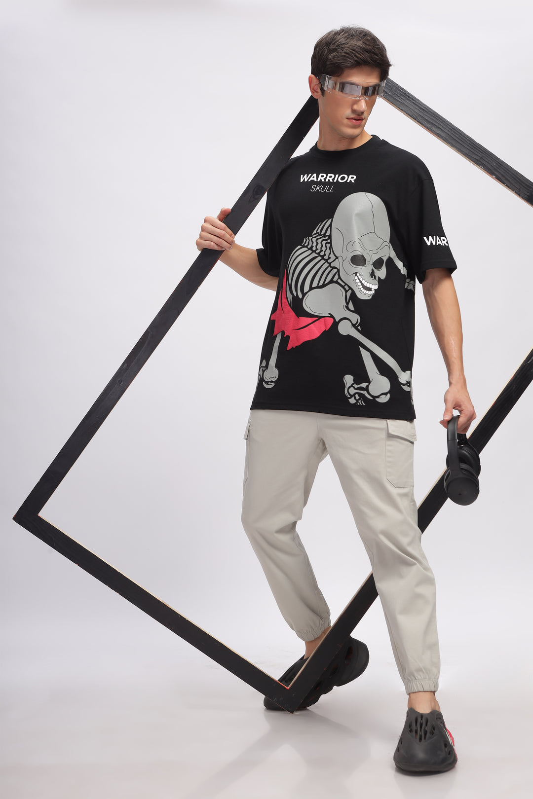 Black Oversized Printed T-Shirt