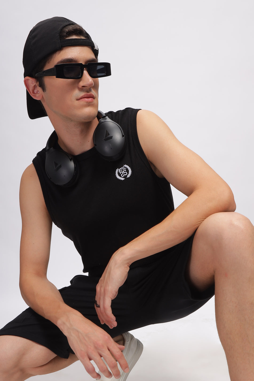 Black Premium Loop Knit Cotton Shorts