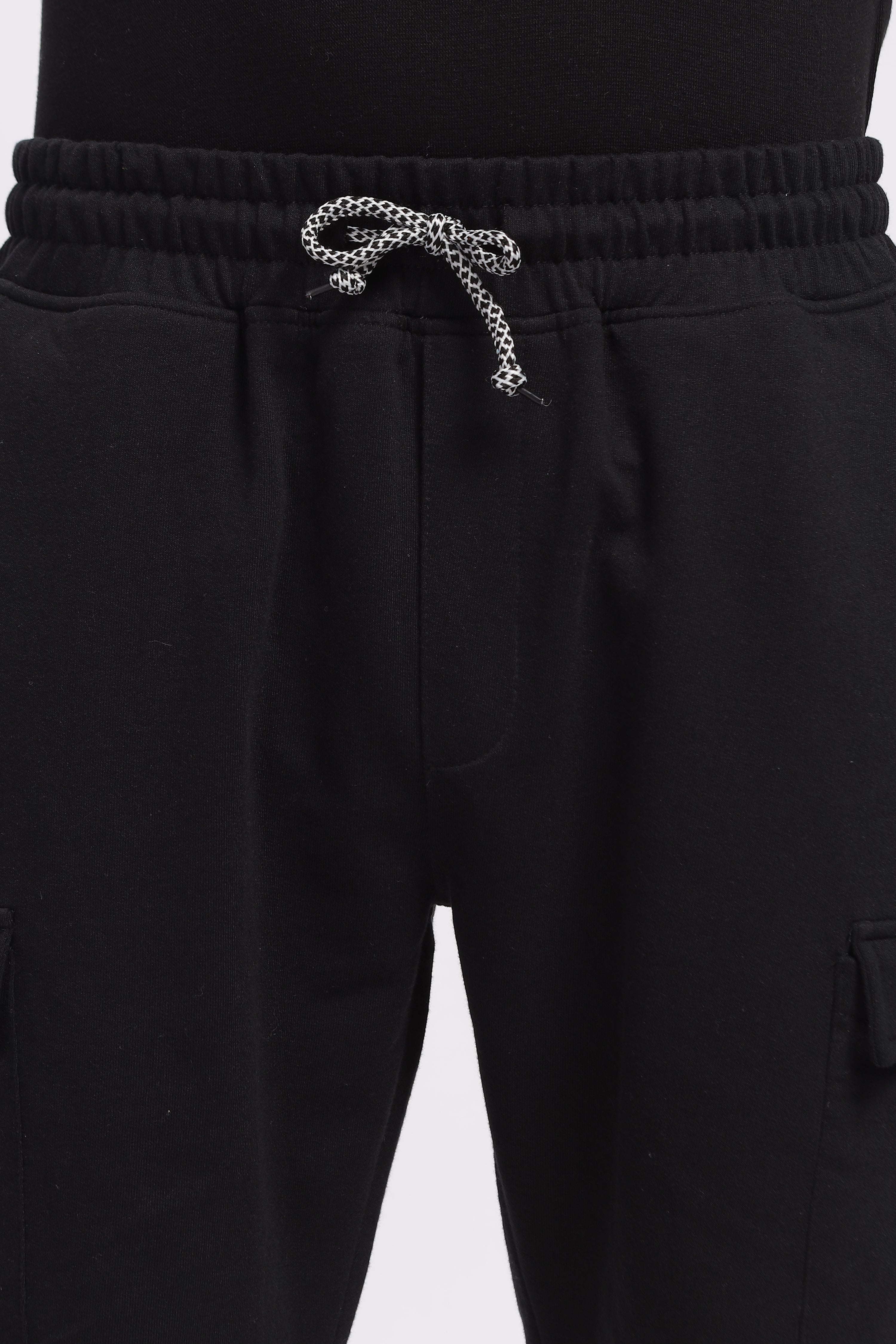 Black Premium Loop Knit Cotton Shorts