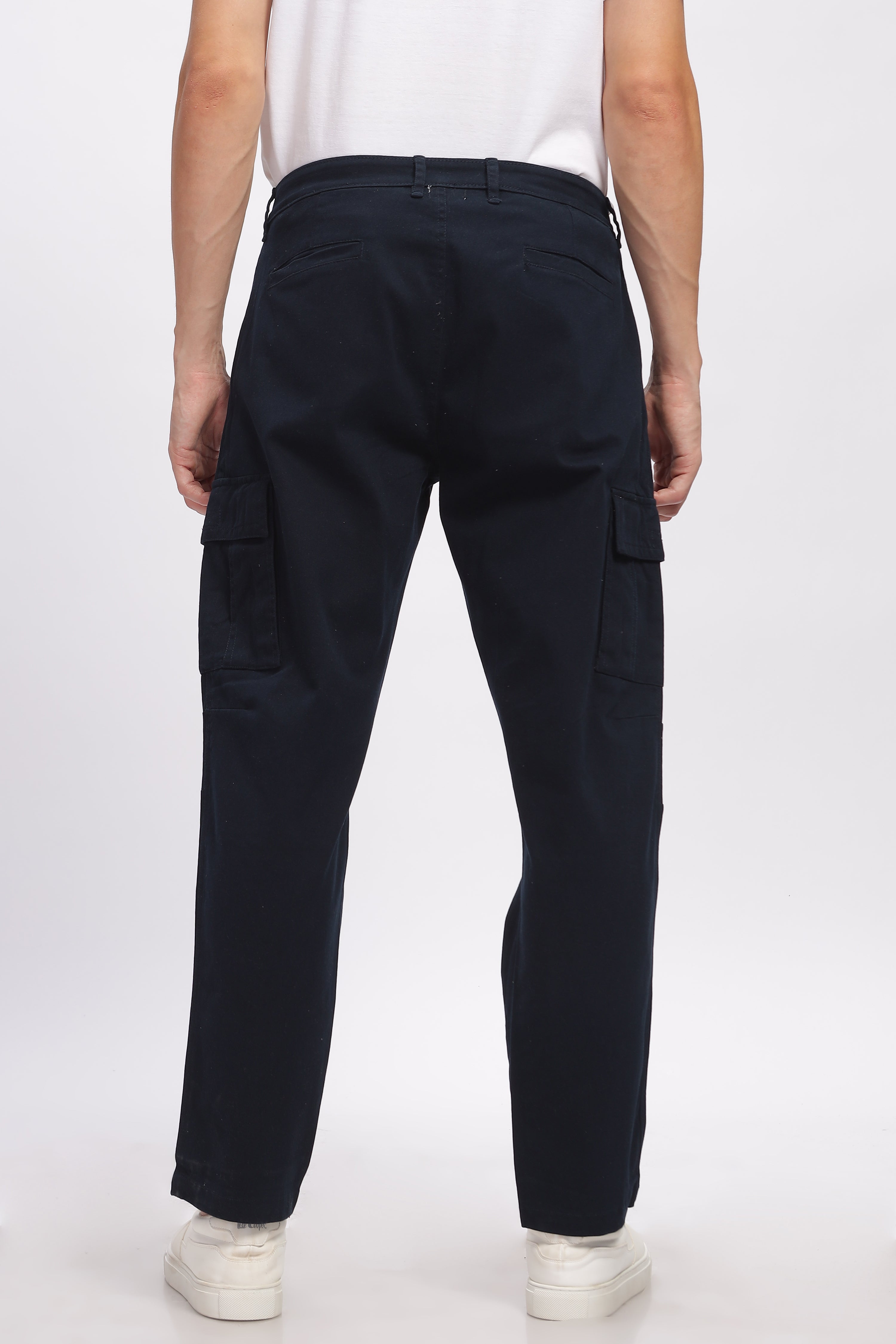 Navy Relaxed Fit Cargo Pants