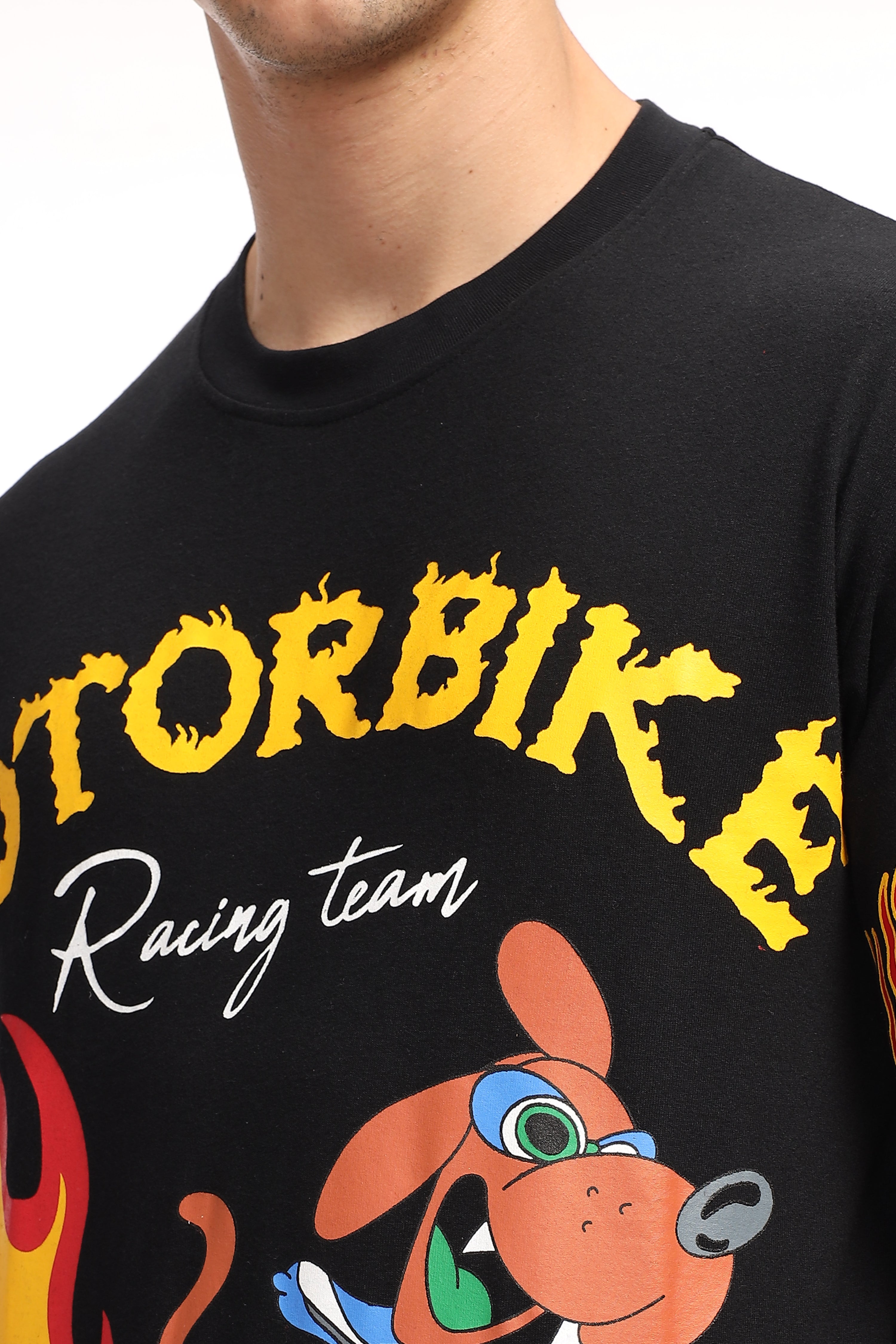 Motorbike Oversized Sustainable Fabric Printed T-Shirt