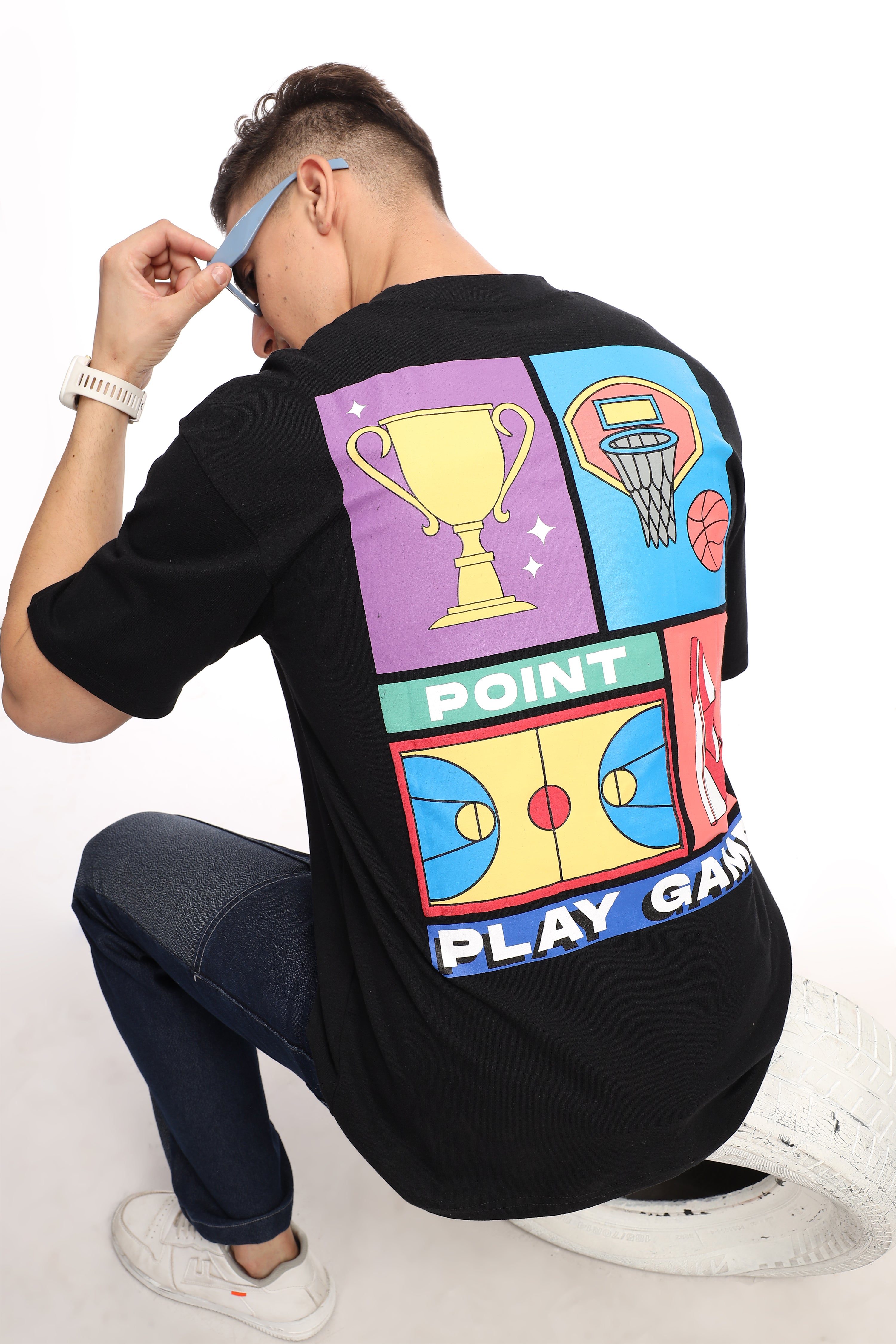 PLAY Oversized Sustainable Puff Printed T-Shirt