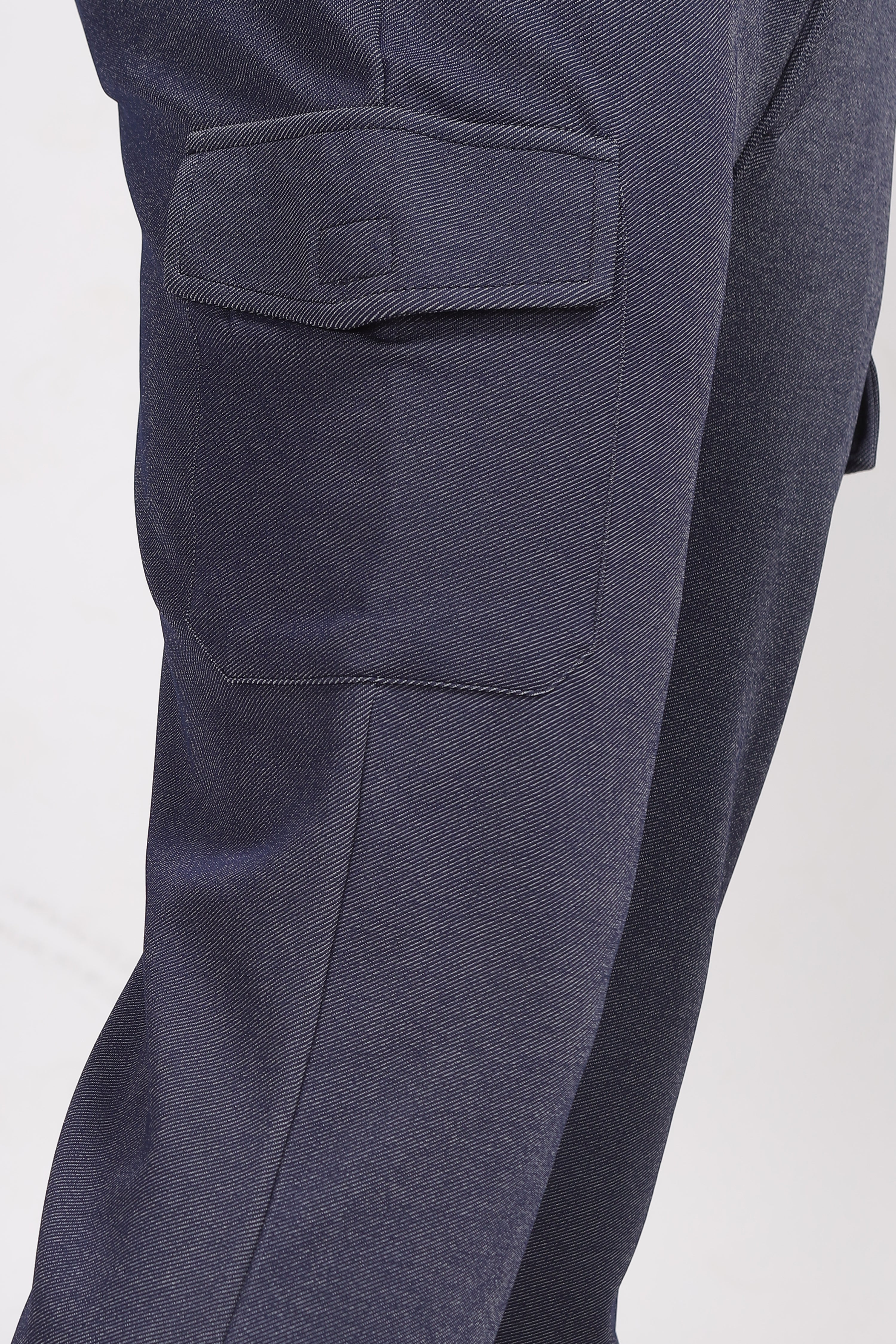Navy Blue Cargo Style Track Pants