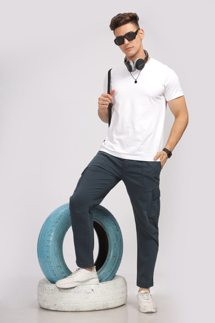 Bottle Green Relaxed Fit Cargo Pants