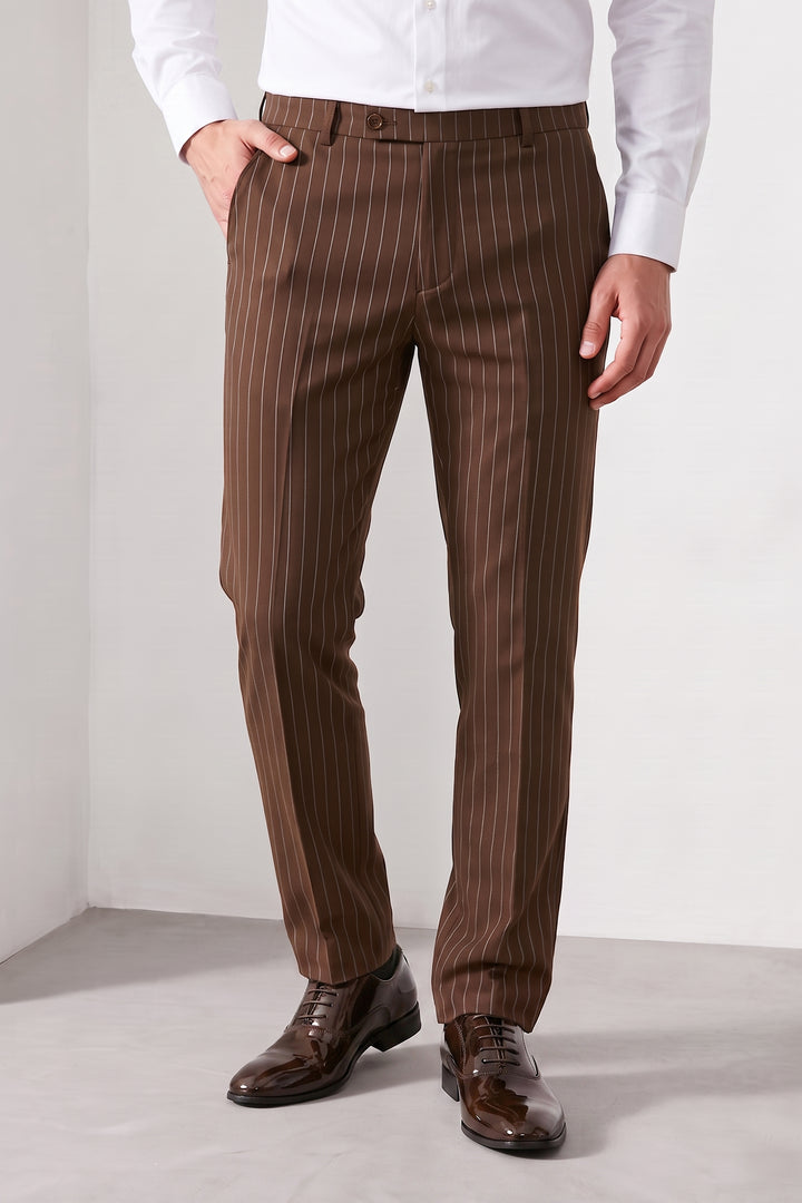 Men Striped Formal Kanso Trousers