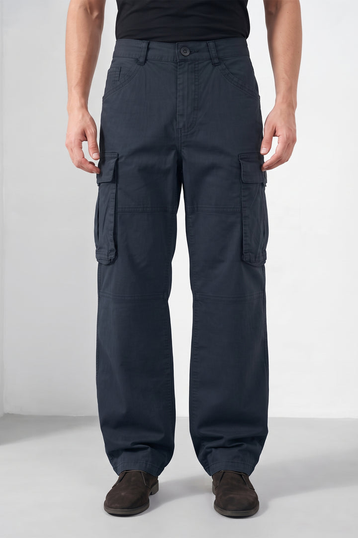 Black Mens 6 Pocket Cargo Pants