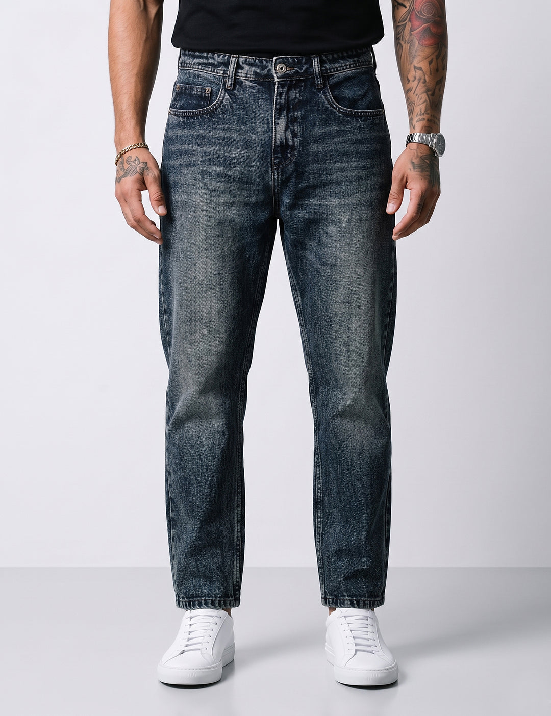Blue Straight Fit Denim Jeans