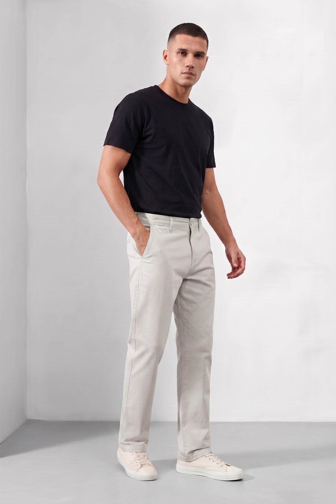REGULAR FIT PLAIN TROUSER
