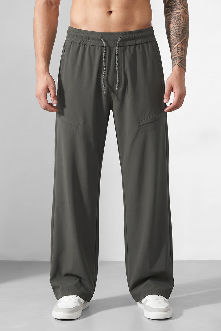 Dark Green Sculpted Fit Contemporary Sweatpants