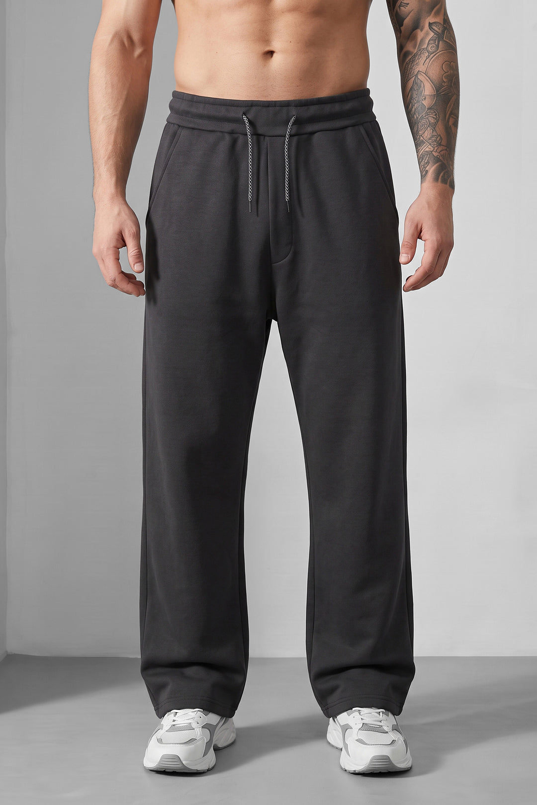 Grey Streetwear Essential Joggers
