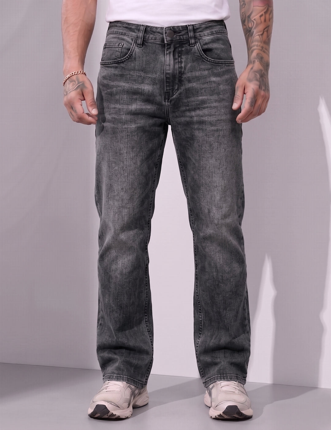 Steel Straight Fit Denim Jeans