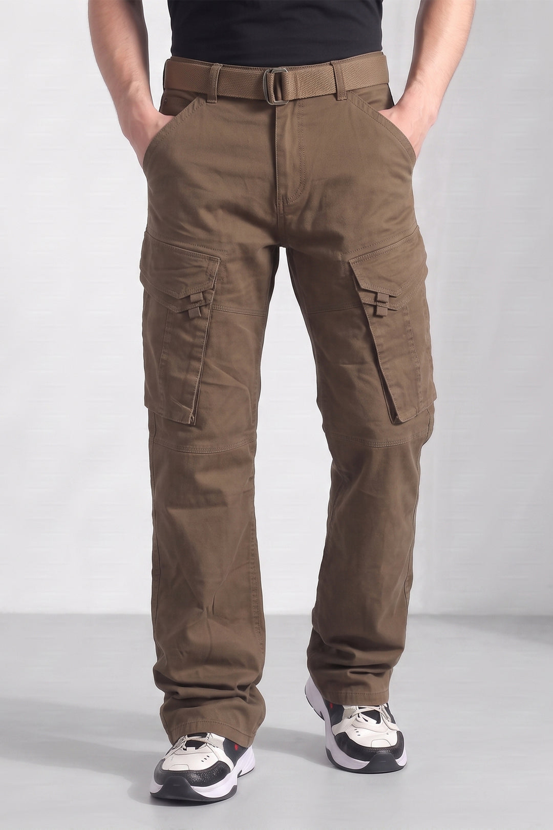 Brown Cotton 6 Pocket Cargo Pant