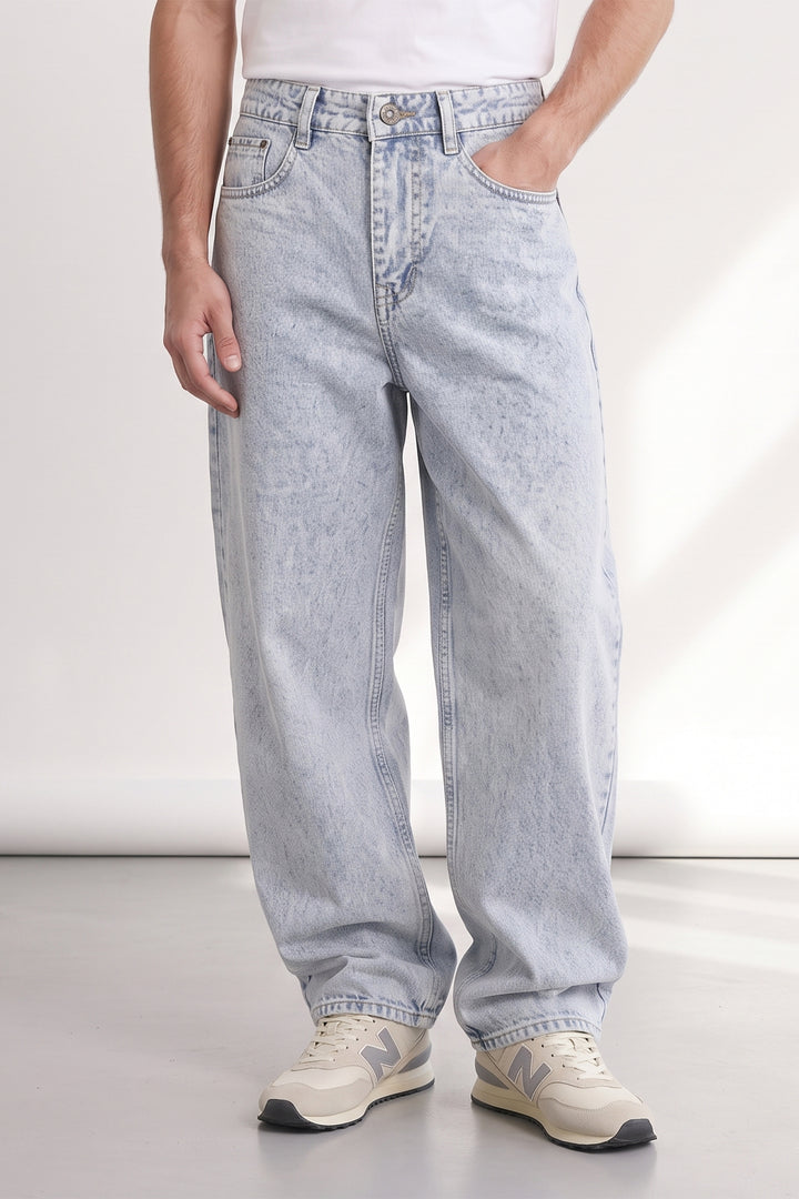 Light Blue Utility 6 Pocket Cargo Pants