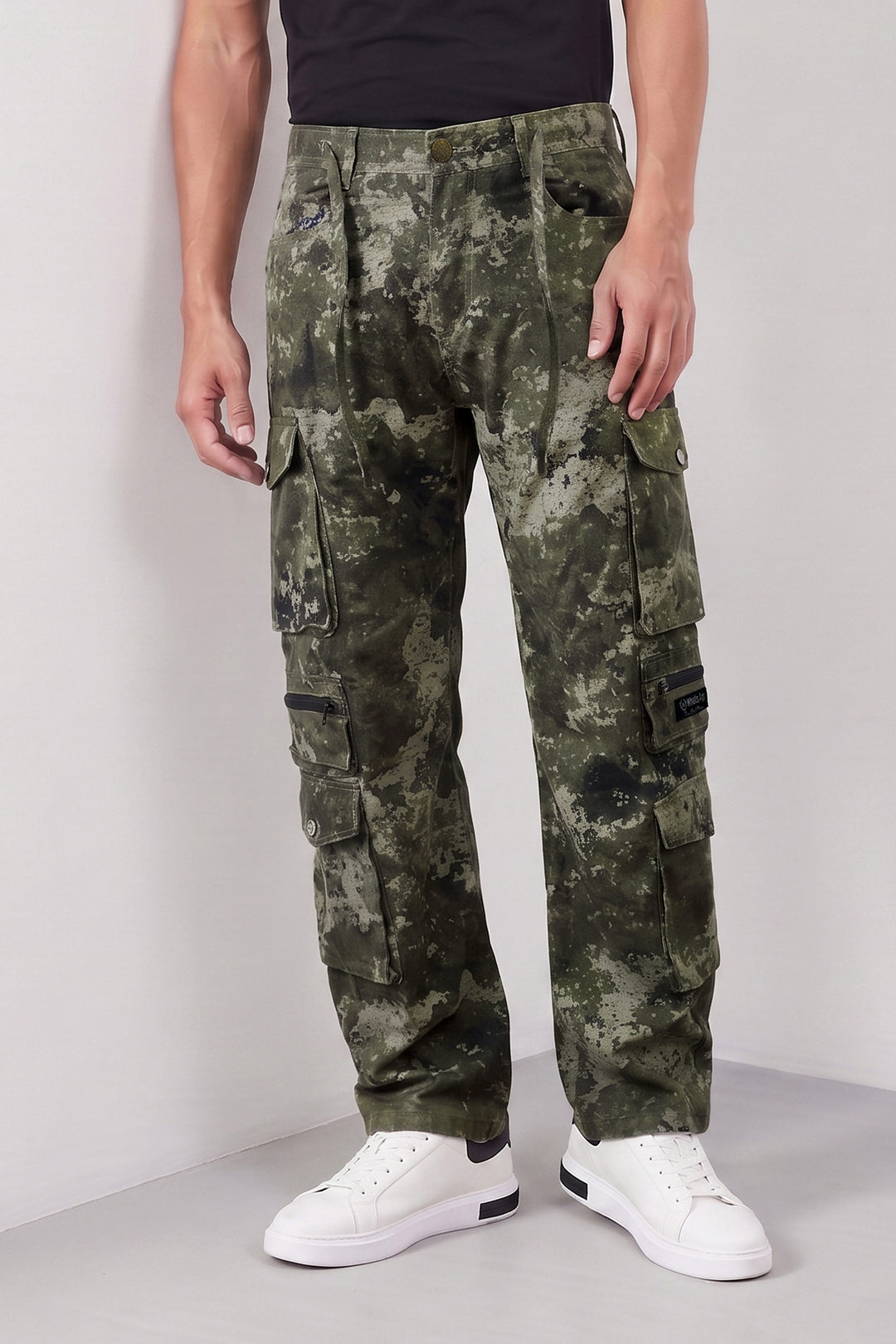Multi 8 Pocket Military Style Camouflage Cargo Pants for Men