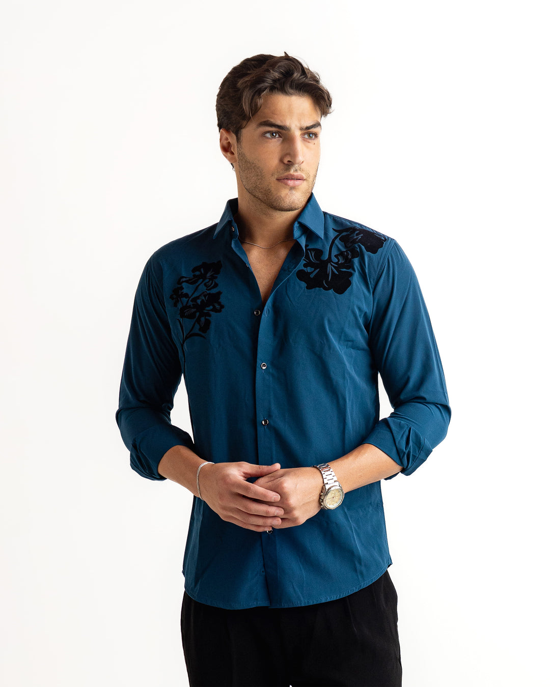 Samurai Silk-Touch Flock Shirt