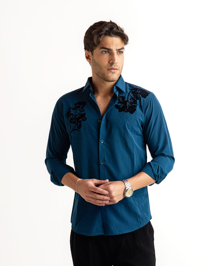 Samurai Silk-Touch Flock Shirt