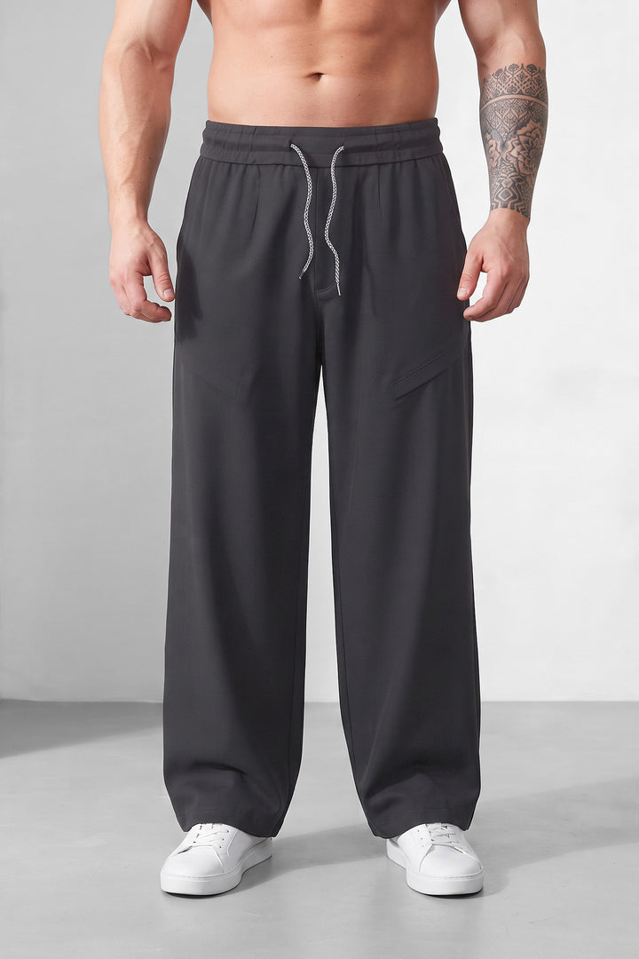 Black Men Minimalist Street Style Track Pants