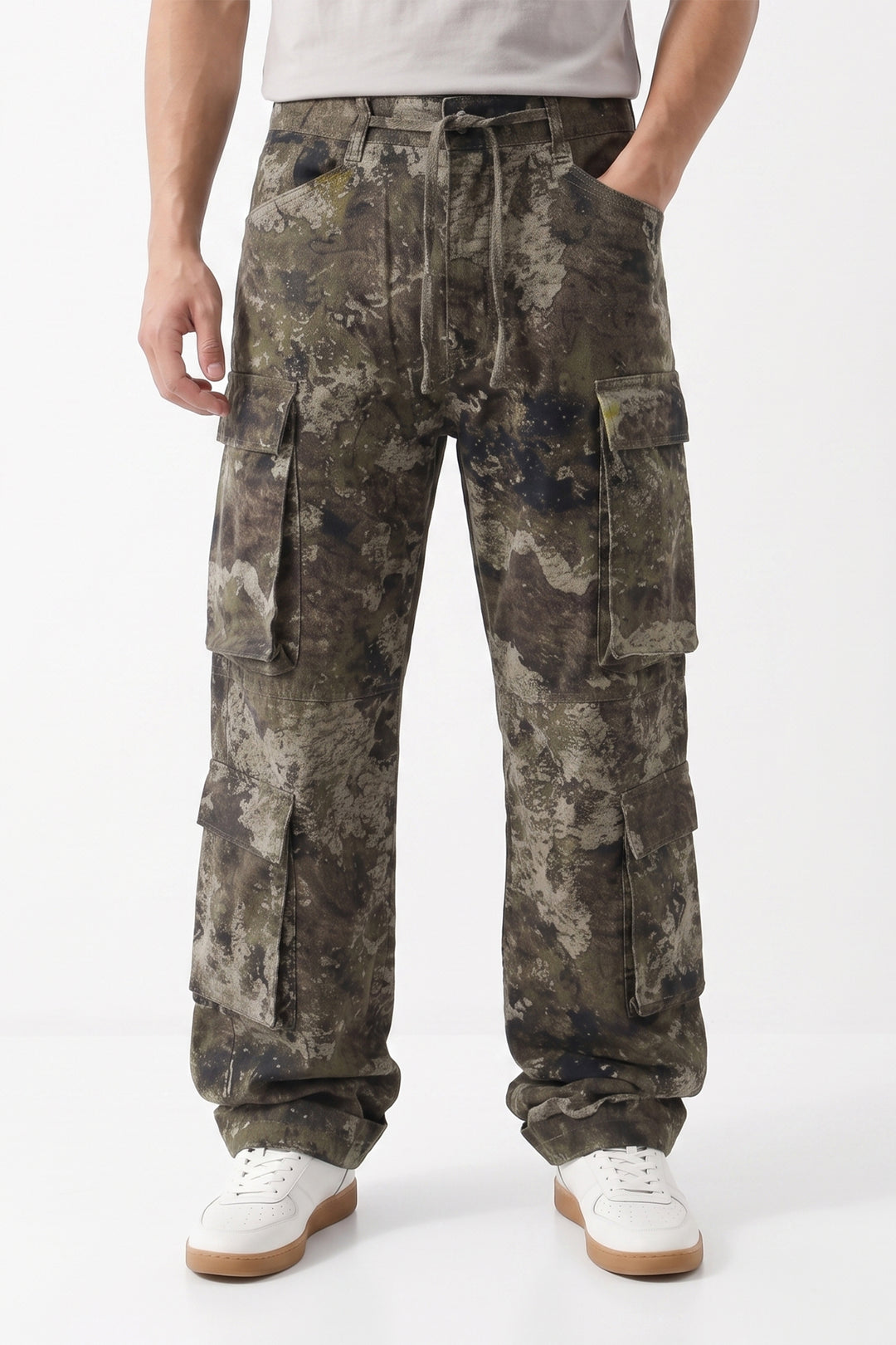 Green 8 Pocket Camouflage Cargo Pant