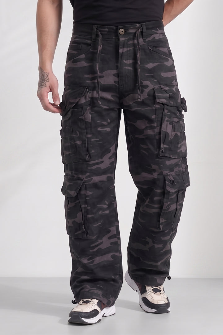 8 Pocket Military Style Camouflage Cargo Pants for Men