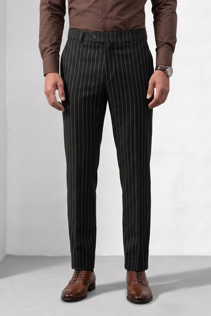 Men Striped Formal Kanso Trousers
