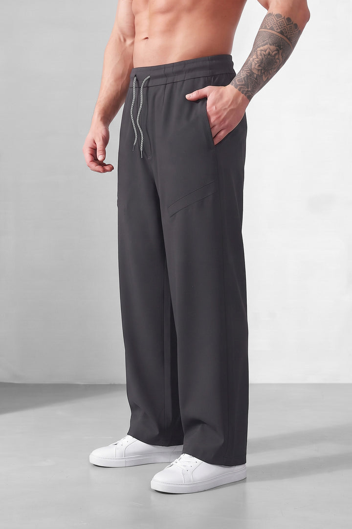 Black Men Minimalist Street Style Track Pants