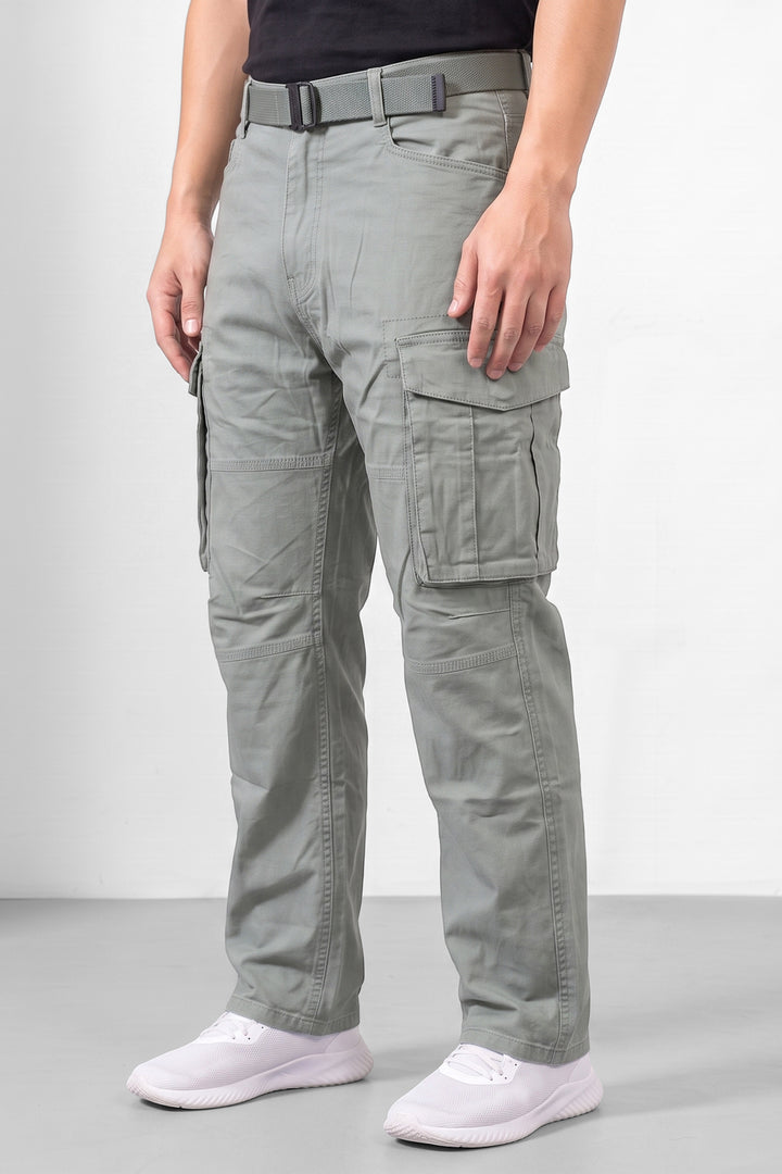Teal Cotton 6 Pocket Cargo Pant